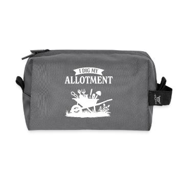 I dig my allotment - Recycled Toiletry Zip Bag - anthracite - Front