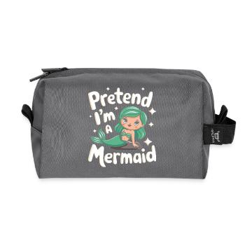 Mermaid Fable Mermaids Fairy Tale - Recycled Toiletry Zip Bag - anthracite - Front