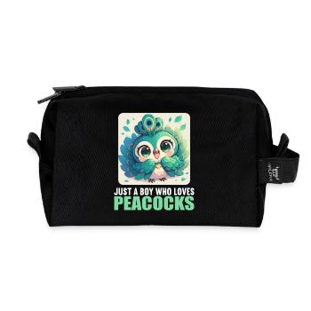 Peacocks Peacock - Recycled Toiletry Zip Bag - black - Front