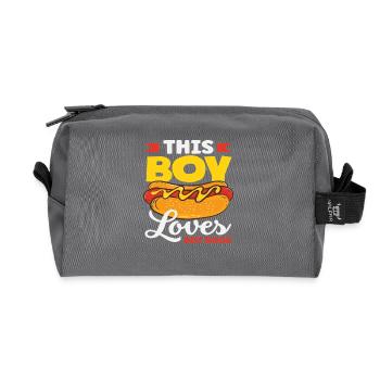 Dieser Junge Liebt Hot Dogs Hot Dog Liebhaber - Recycelte Kulturtasche - Anthrazit - Vorne