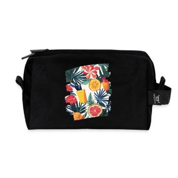 Summer - Recycled Toiletry Zip Bag - black - Front