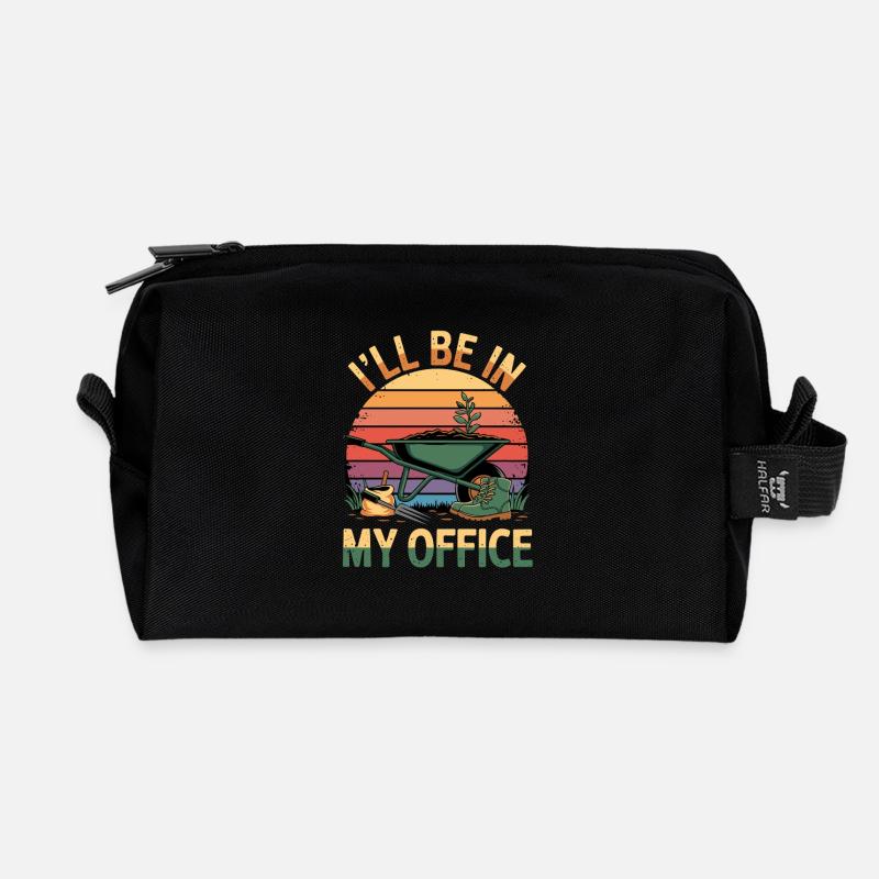 I'll Be In My Office - Recycelte Kulturtasche - Schwarz