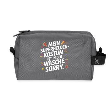 Le costume de super-héros est dans la blanchisserie Carnaval Cologne - Trousse de toilette en tissu recyclé - anthracite - Devant