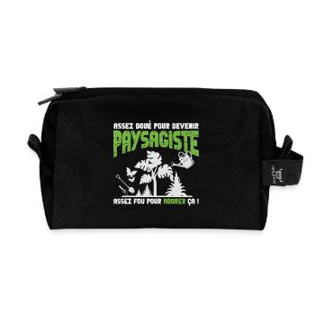 Paysagiste passionné - Trousse de toilette en tissu recyclé - noir - Devant