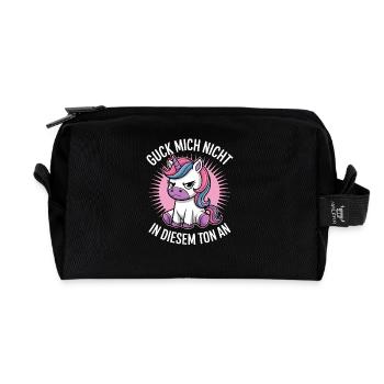 Guck Mich Nicht In Diesem Ton An - Recycelte Kulturtasche - Schwarz - Vorne