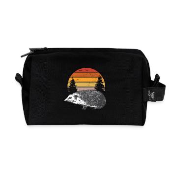 6199 hedgehogTshirt PR t shirt - Recycelte Kulturtasche - Schwarz - Vorne