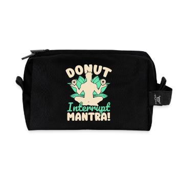 Yoga Donut Interruption Mantra Yoga Drôle - Trousse de toilette en tissu recyclé - noir - Devant