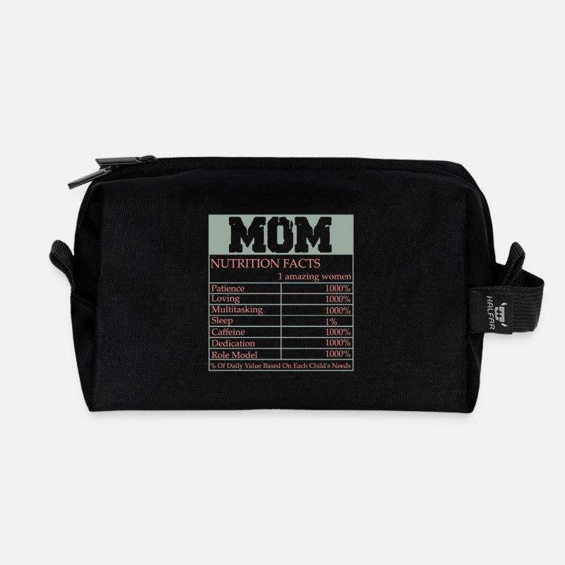 Mama - Recycelte Kulturtasche - Schwarz