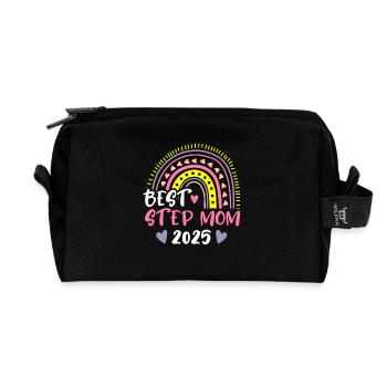 Beste Stiefmutter 2025 - Recycelte Kulturtasche - Schwarz - Vorne