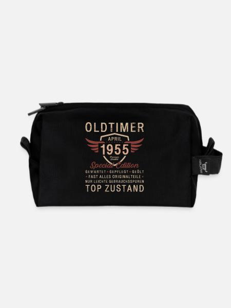 70. Geburtstag Oldtimer April Jahrgang 1955 - Recycelte Kulturtasche - Schwarz