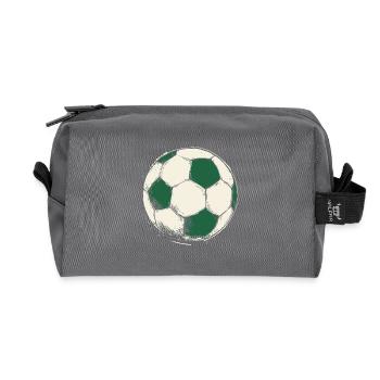 Football vert pour les équipes et les clubs - Trousse de toilette en tissu recyclé - anthracite - Devant