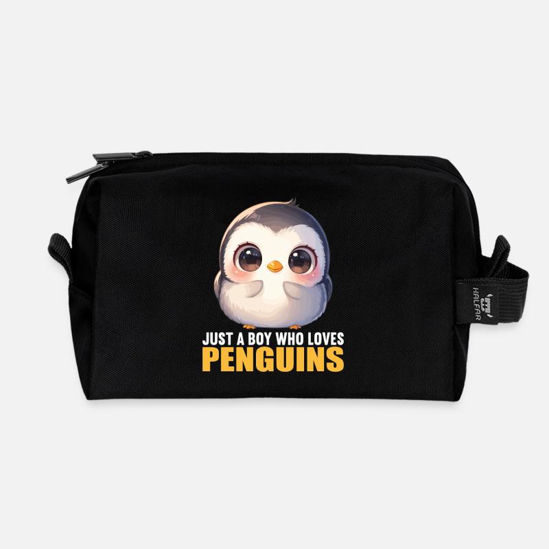 Pinguine Pinguin - Recycelte Kulturtasche - Schwarz