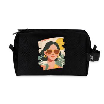 Relax Meditation Selfcare Me-Time - Recycelte Kulturtasche - Schwarz - Vorne