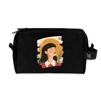 Relax Meditation Selfcare Me-Time - Recycelte Kulturtasche - Schwarz - Vorne