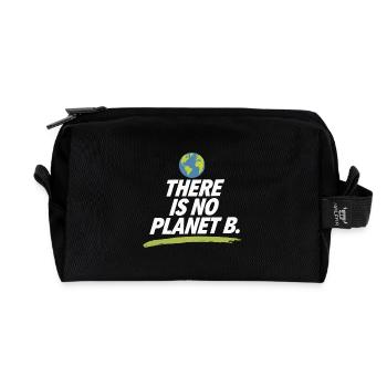 Earth day There Is No Planet B - Recycelte Kulturtasche - Schwarz - Vorne