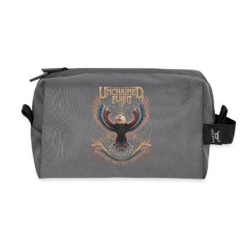 Vol déchaîné - Aigle et géométrie sacrée - Trousse de toilette en tissu recyclé - anthracite - Devant