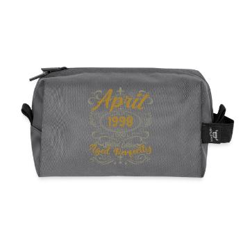 April 1998 Birthday Gift April 1998 - Recycled Toiletry Zip Bag - anthracite - Front