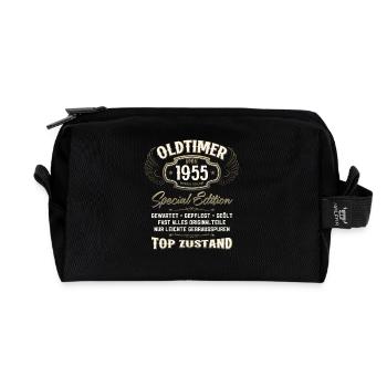 70. Geburtstag Oldtimer April Jahrgang 1955 - Recycelte Kulturtasche - Schwarz - Vorne