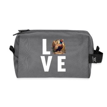 Pheasants Pheasant - Recycled Toiletry Zip Bag - anthracite - Front