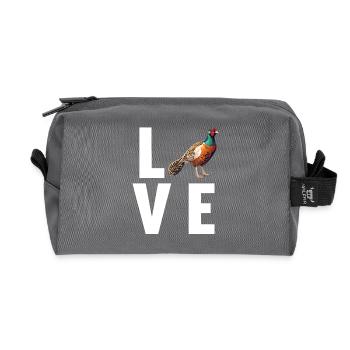 Pheasants Pheasant - Recycled Toiletry Zip Bag - anthracite - Front