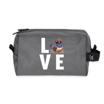 Pheasants Pheasant - Recycled Toiletry Zip Bag - anthracite - Front