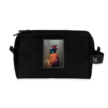 Pheasants Pheasant - Recycled Toiletry Zip Bag - black - Front