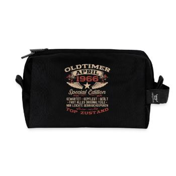 60. Geburtstag Oldtimer April Jahrgang 1966 - Recycelte Kulturtasche - Schwarz - Vorne