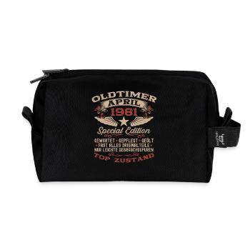 44. Geburtstag Oldtimer April Jahrgang 1981 - Recycelte Kulturtasche - Schwarz - Vorne