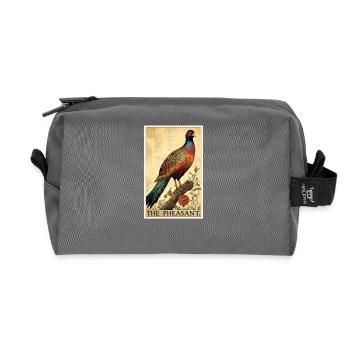 Pheasants Pheasant - Recycled Toiletry Zip Bag - anthracite - Front