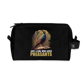 Pheasants Pheasant - Recycled Toiletry Zip Bag - black - Front