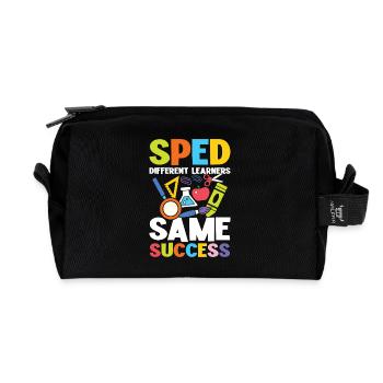 Éducation spéciale Différents apprenants de la même - Trousse de toilette en tissu recyclé - noir - Devant