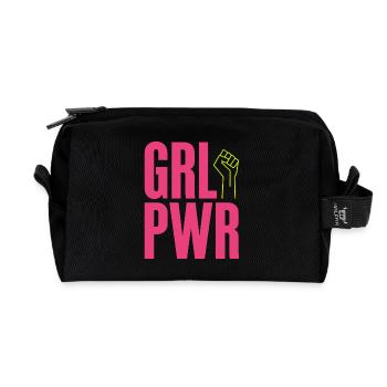 Frauen Power GRL PWR Girl Patriarchat Feminismus - Recycelte Kulturtasche - Schwarz - Vorne