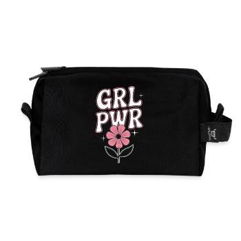 Frauen Power GRL PWR Girl Patriarchat Feminismus - Recycelte Kulturtasche - Schwarz - Vorne