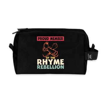 Poetry Slam Rhyme Rebellion Slam Poetry - Recycled Toiletry Zip Bag - black - Front