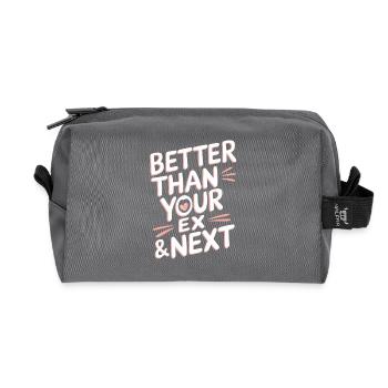 Mieux que votre ex et votre prochaine rupture Single Party - Trousse de toilette en tissu recyclé - anthracite - Devant