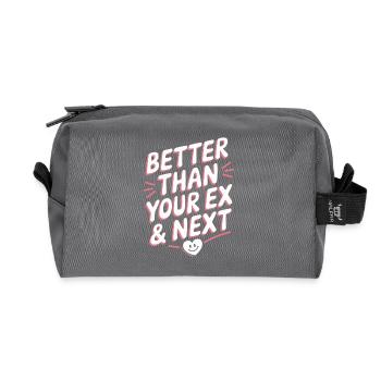 Better Than Your Ex & Next Trennung Single Party - Recycelte Kulturtasche - Anthrazit - Vorne