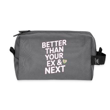 Better Than Your Ex & Next Trennung Single Party - Recycelte Kulturtasche - Anthrazit - Vorne