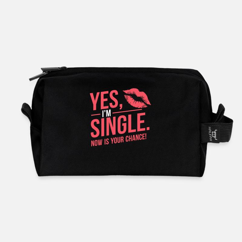 Yes I'm Single Now Is Your Chance Dating Singles - Recycelte Kulturtasche - Schwarz