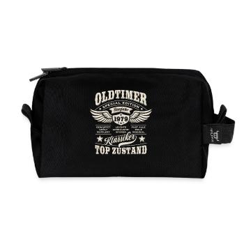 Oldtimer Baujahr 1979 - Geburtstag - Geschenk - Recycelte Kulturtasche - Schwarz - Vorne