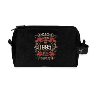 30ème anniversaire cadeau mari légende avril 1995 - Trousse de toilette en tissu recyclé - noir - Devant