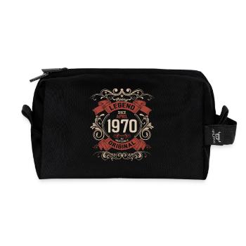 55ème Anniversaire Légende Avril Millésime 1970 - Trousse de toilette en tissu recyclé - noir - Devant