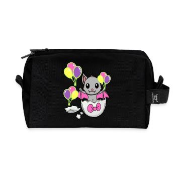 Fledermaus Baby Geburt Geburtstag Kinder Kind Ei - Recycelte Kulturtasche - Schwarz - Vorne