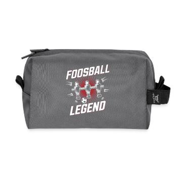 Foosball Legend Foosball Table Soccer - Recycled Toiletry Zip Bag - anthracite - Front