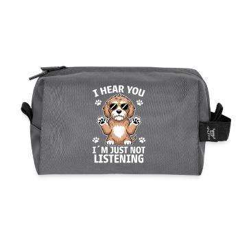 Cockapoo Spruch Hunde Lustiges Cockapoo Geschenk - Recycelte Kulturtasche - Anthrazit - Vorne