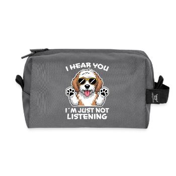 Cockapoo Spruch Hunde Lustiges Cockapoo Geschenk - Recycelte Kulturtasche - Anthrazit - Vorne
