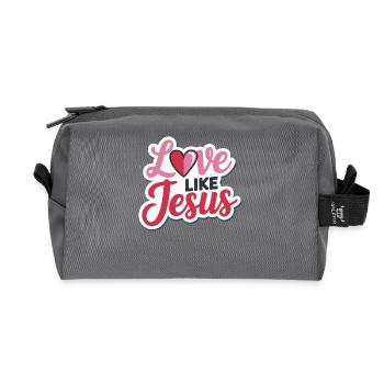 Love like Jesus - christliches Design Glaube Gott - Recycelte Kulturtasche - Anthrazit - Vorne