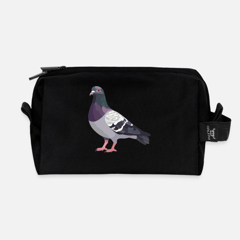 Tauben Taube - Recycelte Kulturtasche - Schwarz