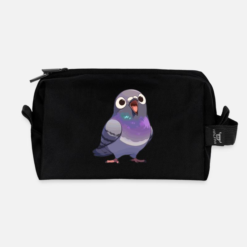Tauben Taube - Recycelte Kulturtasche - Schwarz