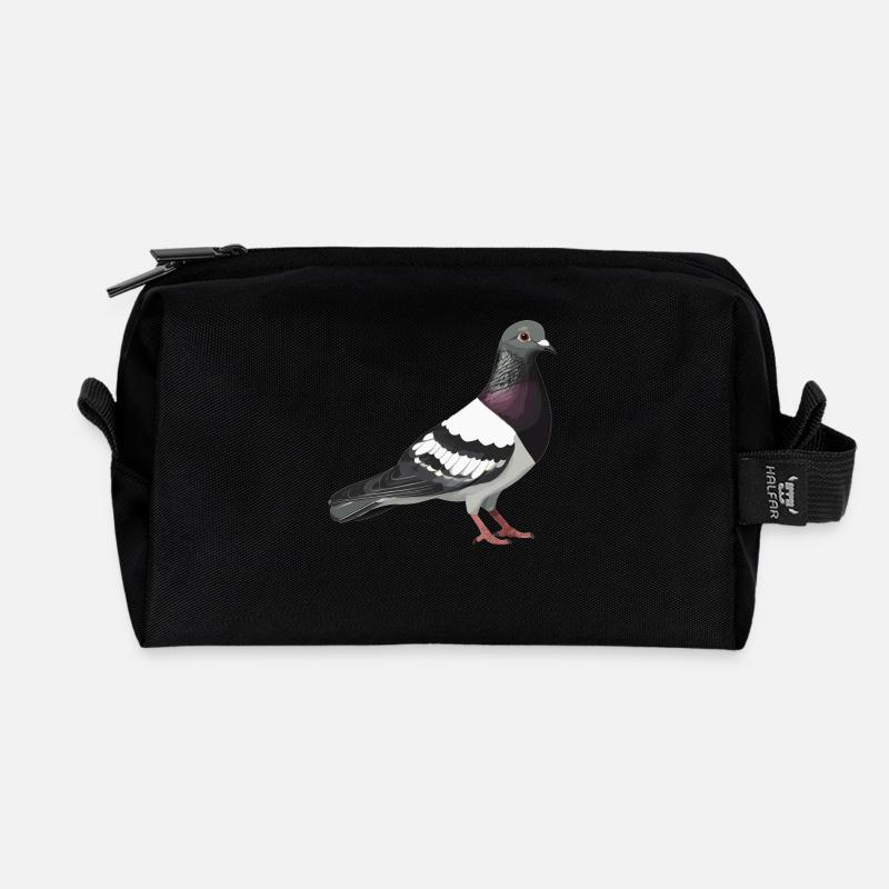 Tauben Taube - Recycelte Kulturtasche - Schwarz