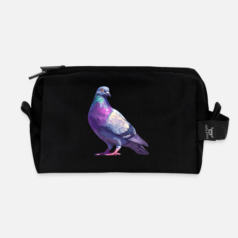 Tauben Taube - Recycelte Kulturtasche - Schwarz